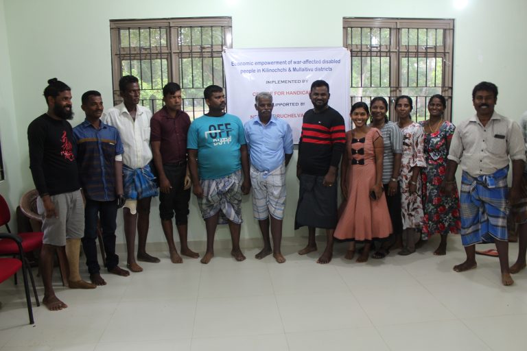 Empowerment of  War-Affected Disabled People in Kilinochchi and Mullativu Distracts