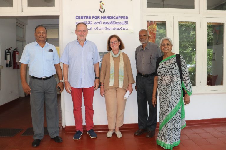 Rotary Clubs of Munich and Kandy Visit Centre for Handicapped